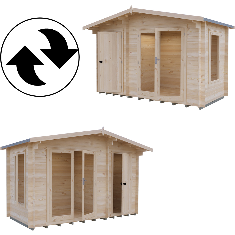Shire Spalding 12 x 6ft Dual-Purpose Apex Garden Log Cabin with Integral Storage Image 6