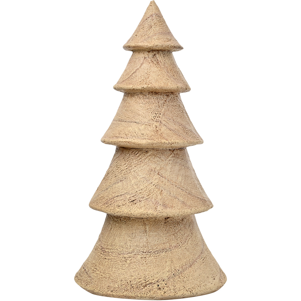 The Seasonal Gift Co. Wood Effect Christmas Tree 24cm Image 1