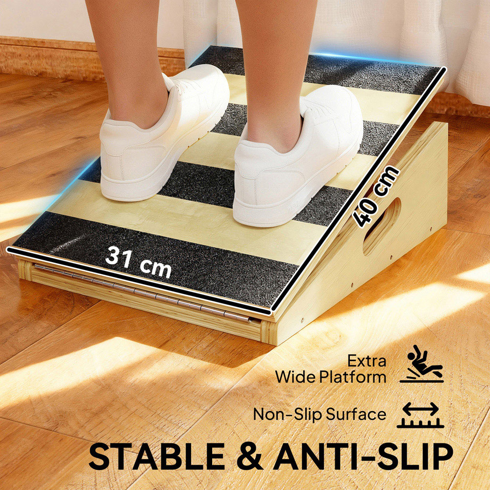 SPORTNOW Portable Slant Board Calf Stretcher with 4 Adjustable Angles Image 7
