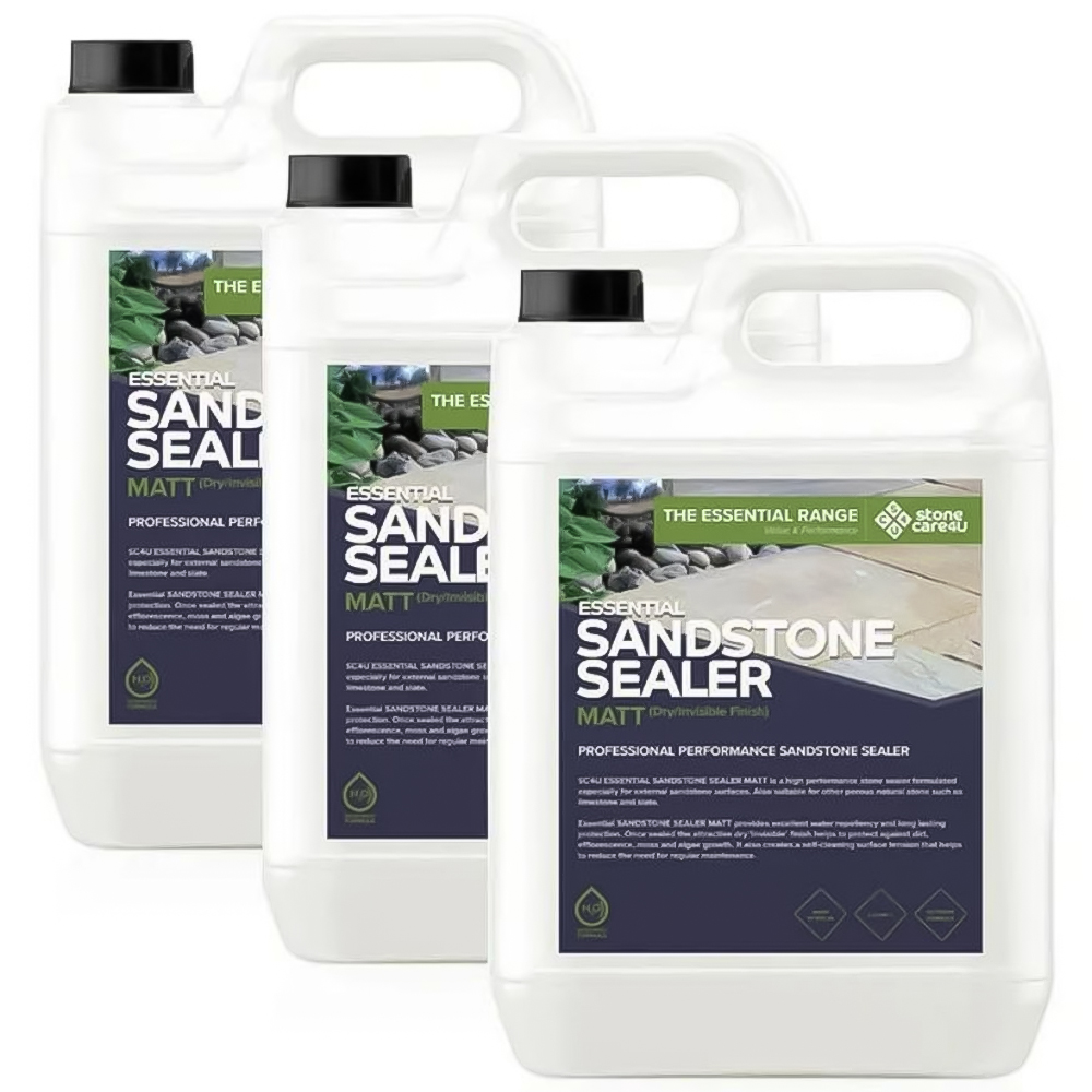 StoneCare4U Essential Matt Finish Sandstone Sealer 5L 3 Pack Image 1