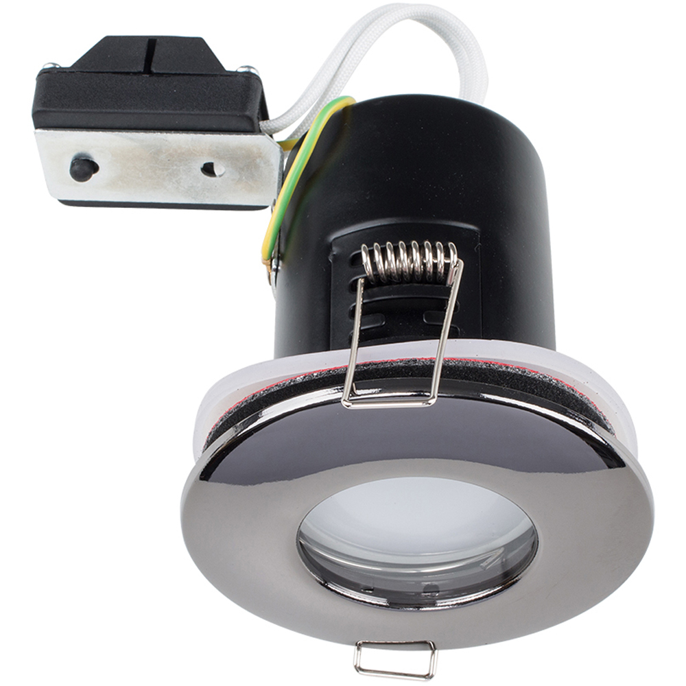 ValueLights Black Chrome Warm White LED Ceiling Downlight 4 Pack Image 1