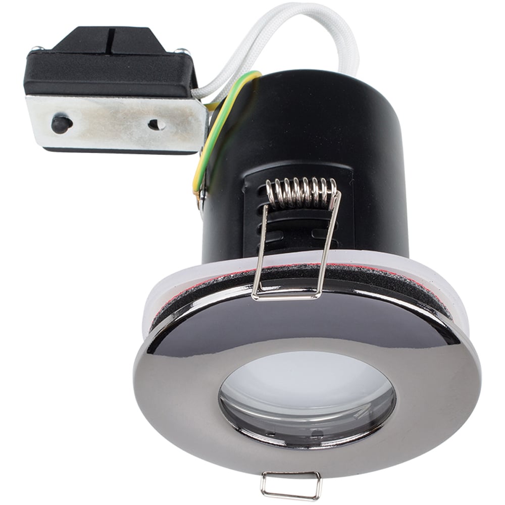 ValueLights Black Chrome Cool White LED Ceiling Downlight 4 Pack Image 1