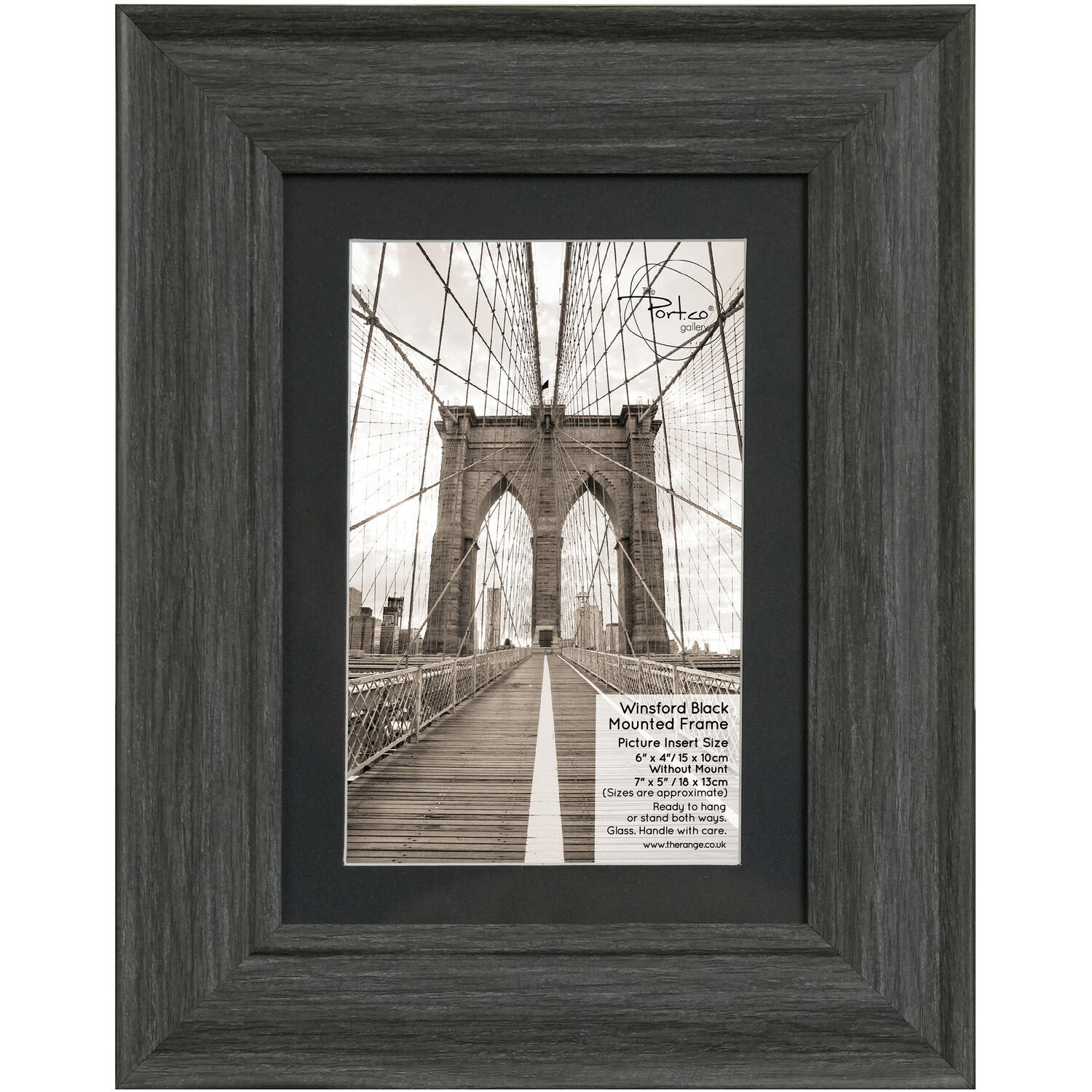 Winsford Mounted Frame - Black / 6x4in Image 1