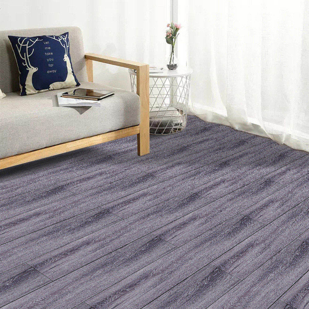 Living and Home Grey Wood Grain SPC Vinyl Floor Tile 14 Pack Image 7