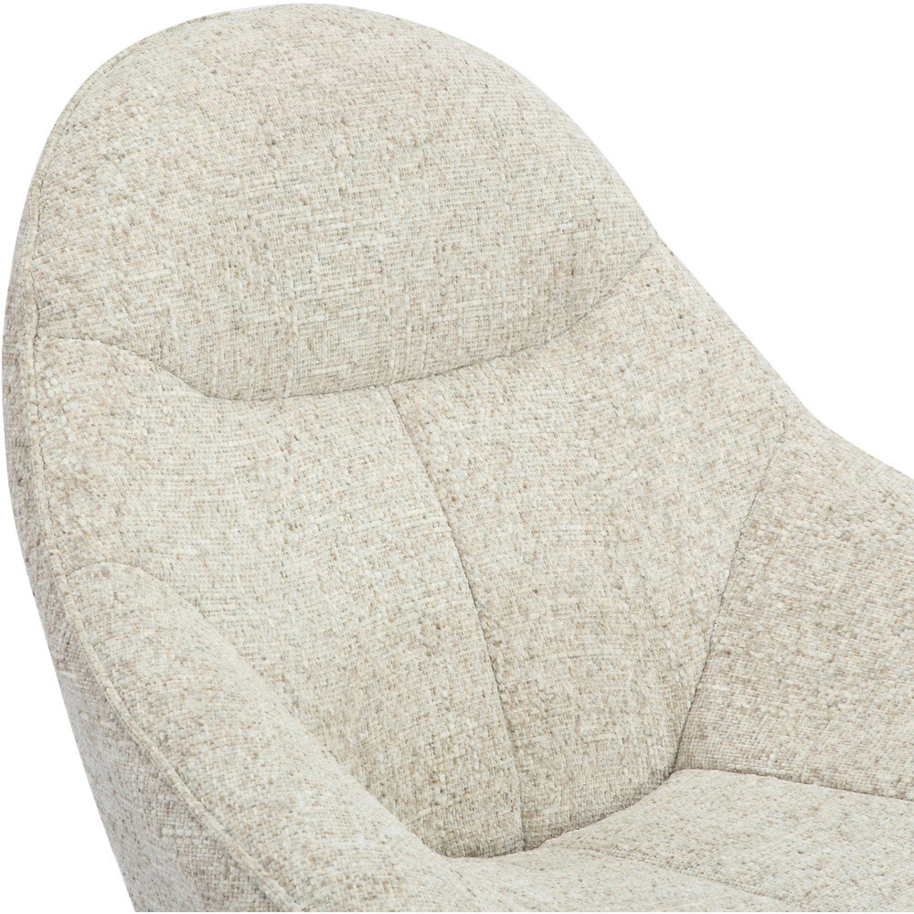 Serene Natural Swivel Lounge Chair and Footstool Set Image 7