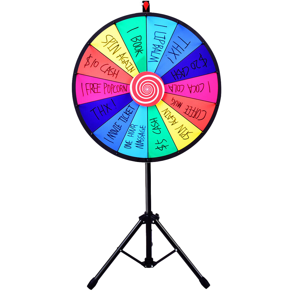 Costway 24 inch Colour Spinning Tabletop Prize Wheel Image 1