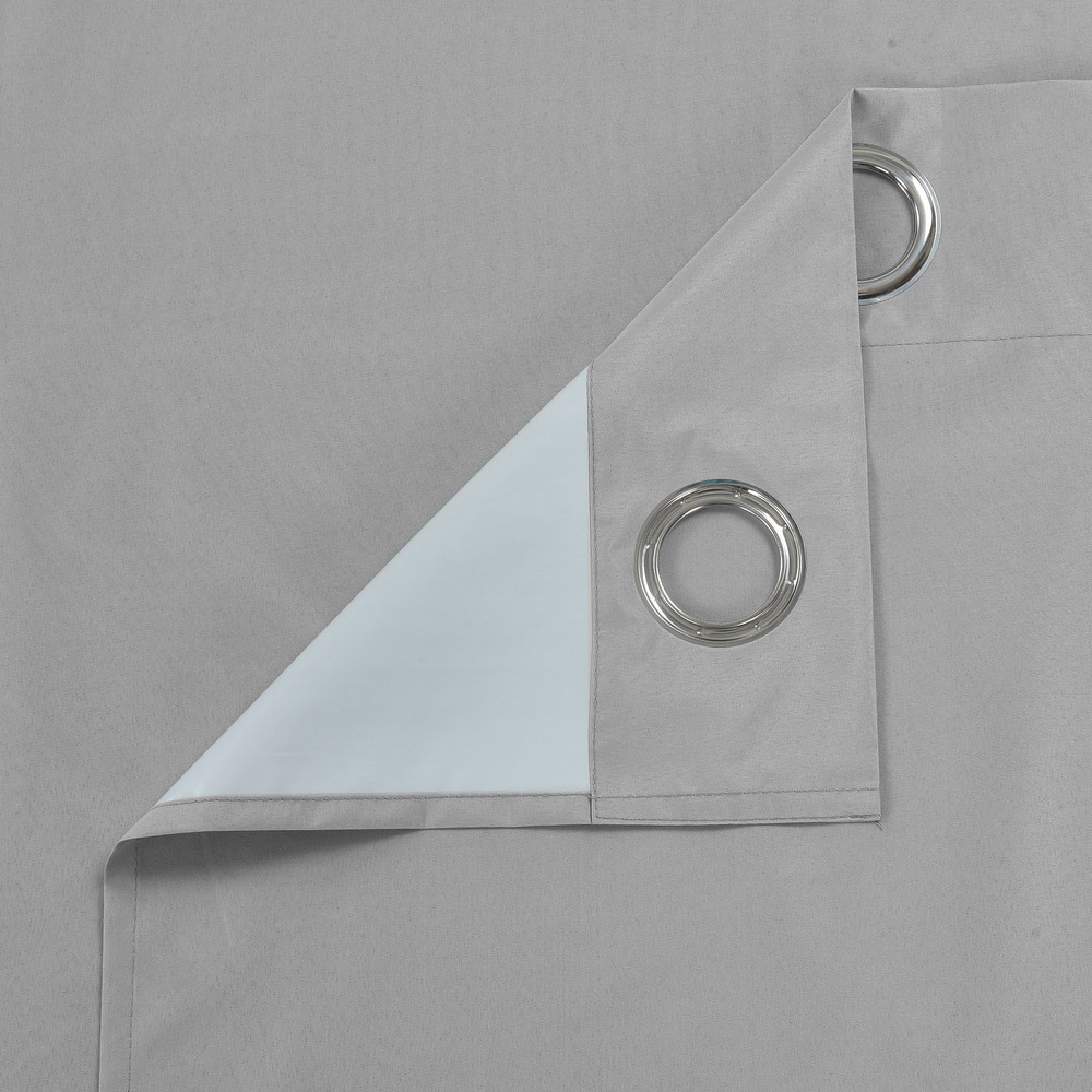 Velosso Kassidy Silver Blackout Curtains 117 x 183cm Image 3