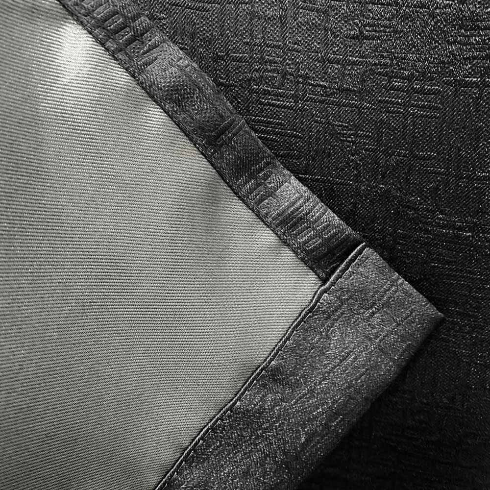 Enhanced Living Vogue Black Thermal Blackout Eyelet Readymade Curtains 168 x 229cm Image 4