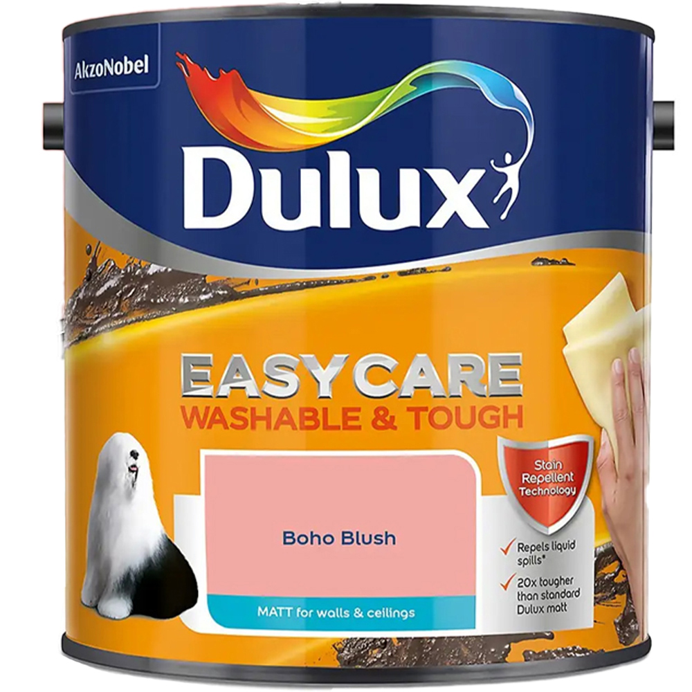 Dulux Easycare Washable & Tough Boho Blush Matt Paint 2.5L Image 2