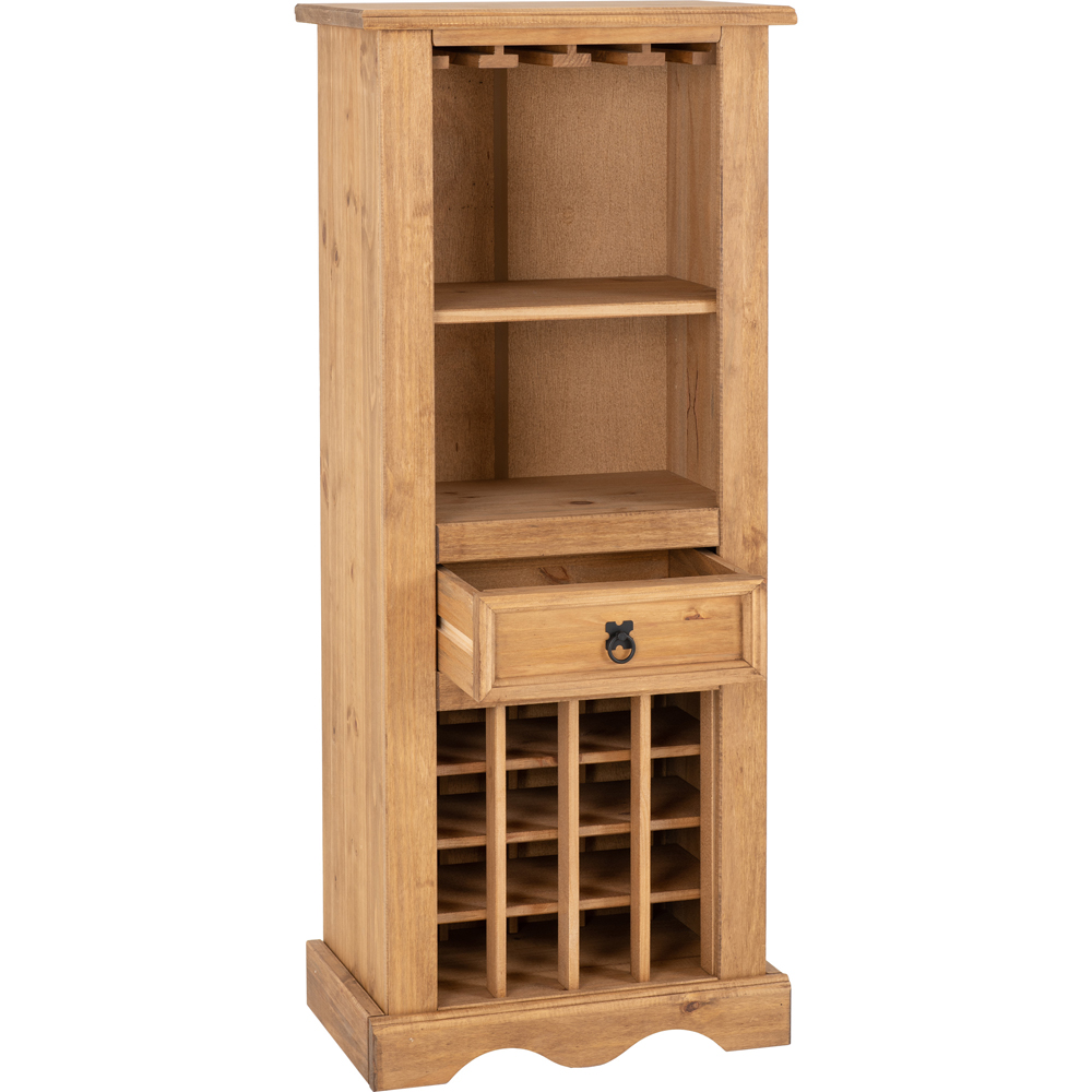 Seconique Corona Distressed Waxed Pine Wine Rack Wilko
