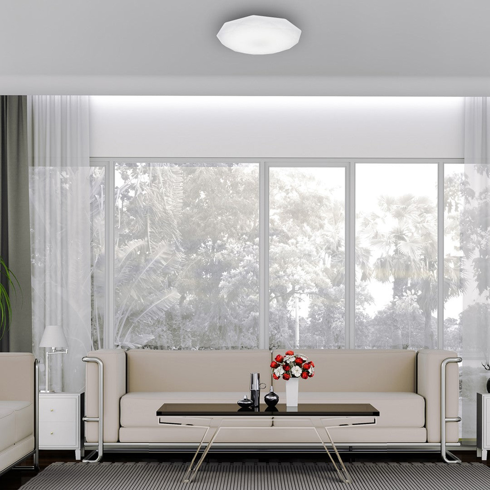 Milagro Hex White LED Ceiling Lamp 230V Image 5