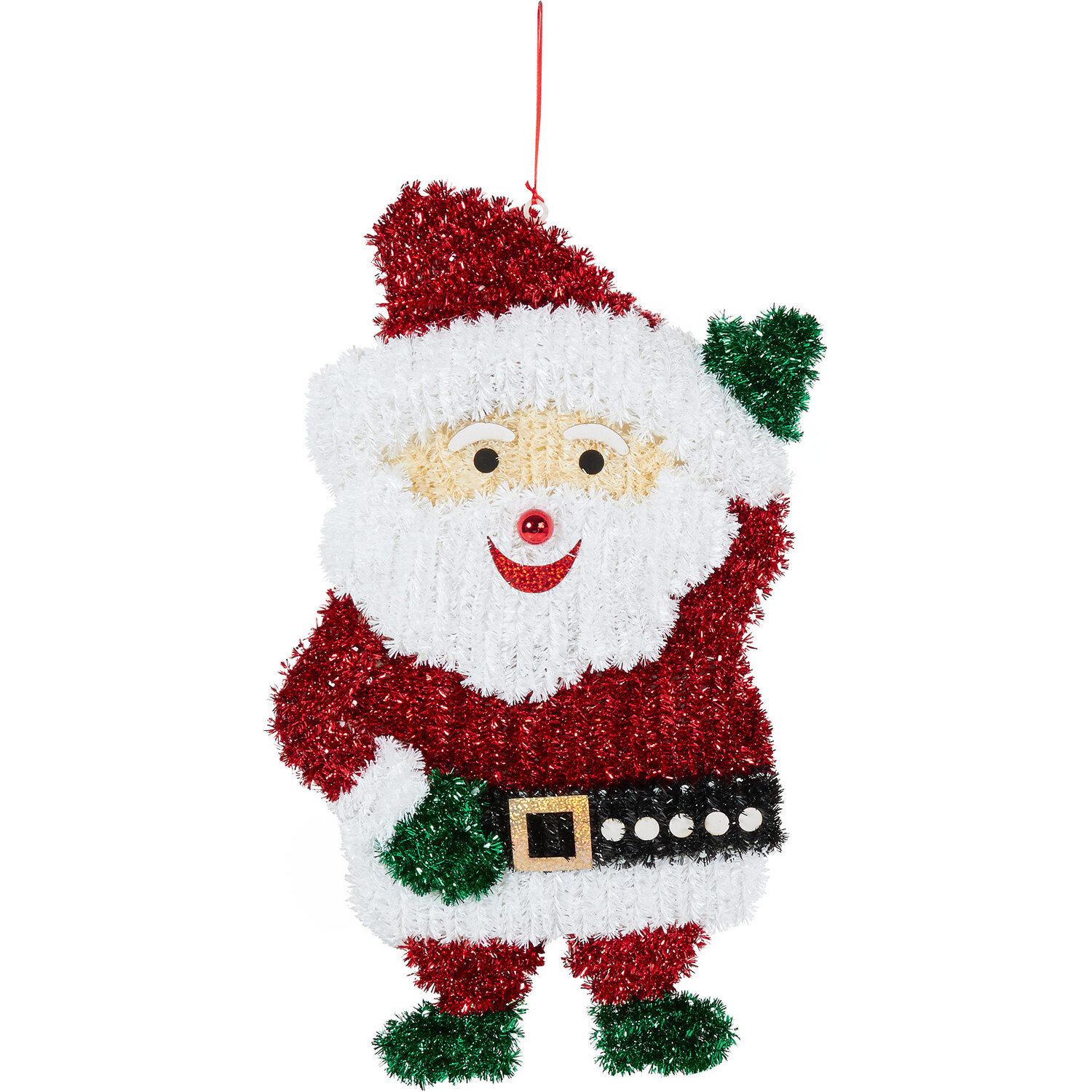 Christmas Santa Tinsel - Red Image 1