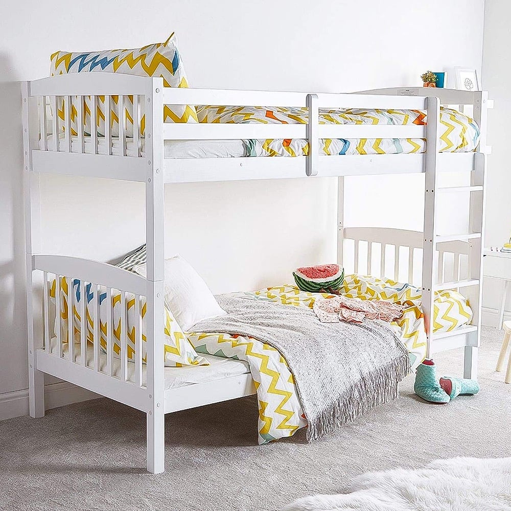 Portland White Wooden Bunk Bed Image 1
