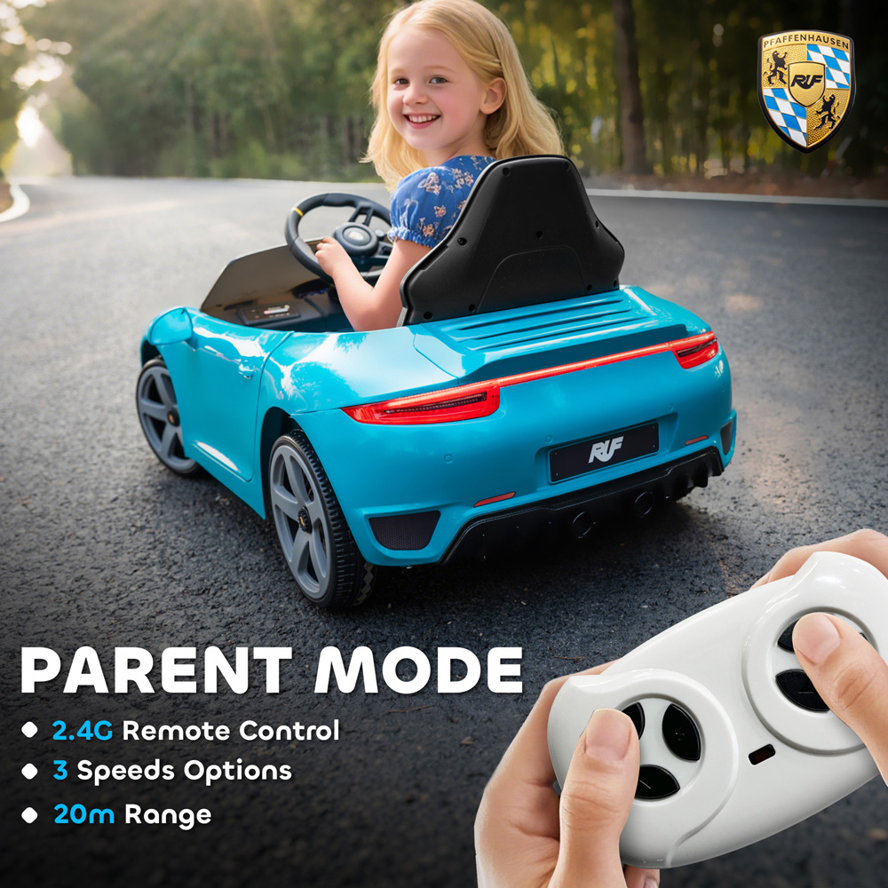 Tommy Toys RUF GT Blue Kids Electric Car 12V Image 5