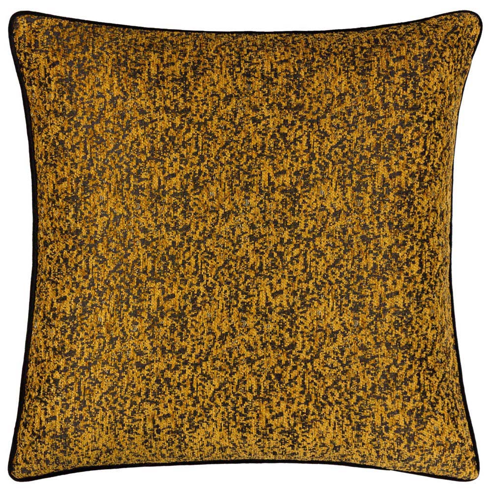 Paoletti Galaxy Gold Chenille Piped Cushion Image 1