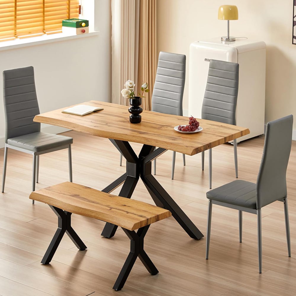 Kosy Koala 6 Seater Wooden Dining Set Grey Image 1