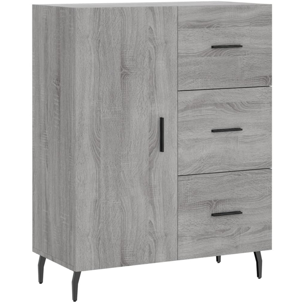 vidaXL 3 Door 3 Drawer Grey Sonoma Highboard Image 7