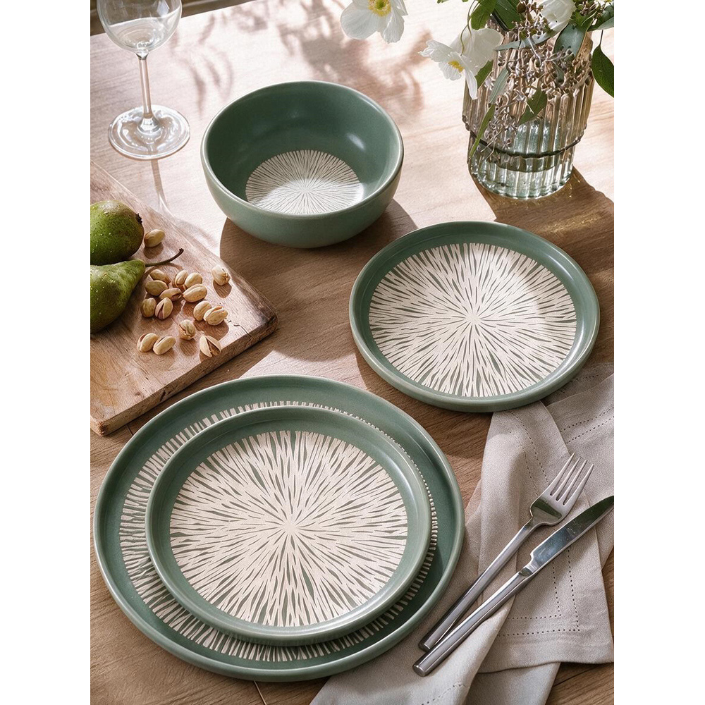 Waterside Christmas Aura Green 12 Piece Dinner Set Image 4
