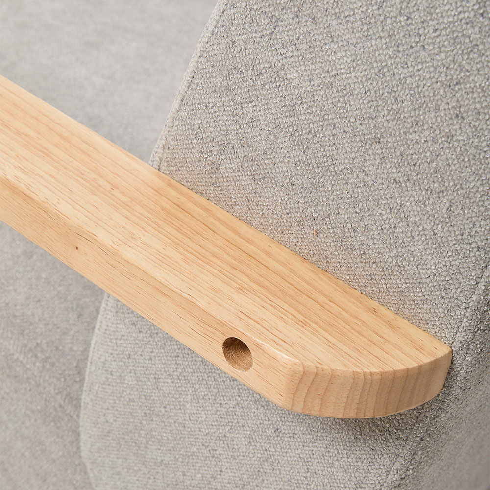 Living and Home Grey Chenille Upholstered Armchair Image 6