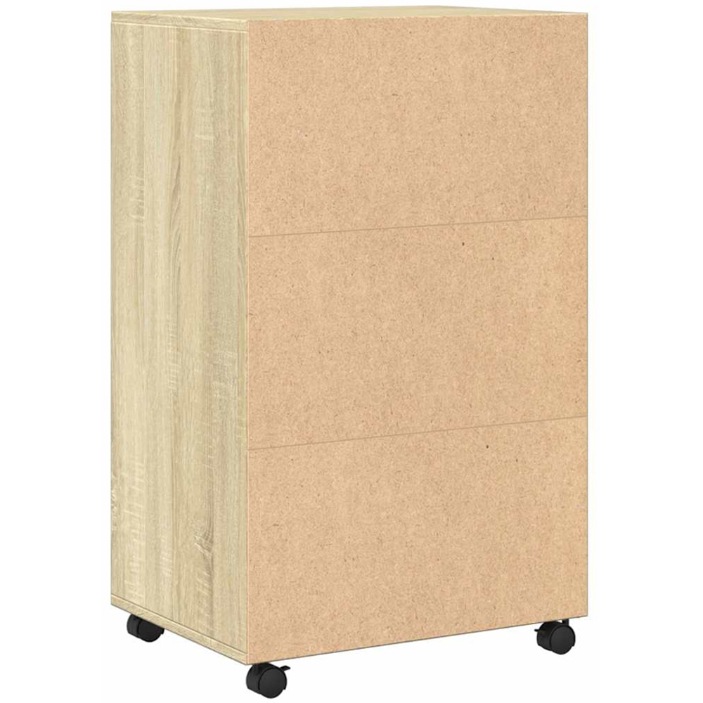 vidaXL 2 Door Sonoma Oak Rolling Cabinet Image 6