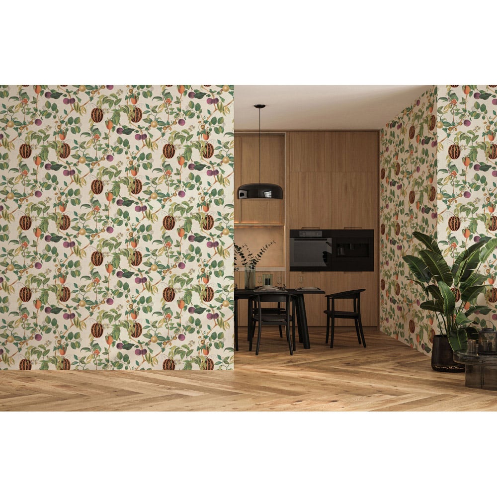 Esselle Home Tropic House Parchment and Green Wallpaper Image 4