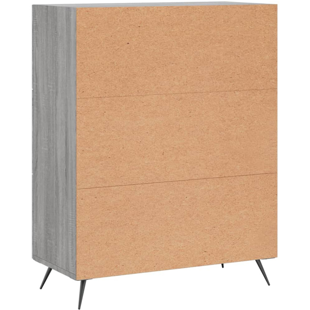 vidaXL 3 Drawer Grey Sonoma Wooden Chest of Drawers Image 7