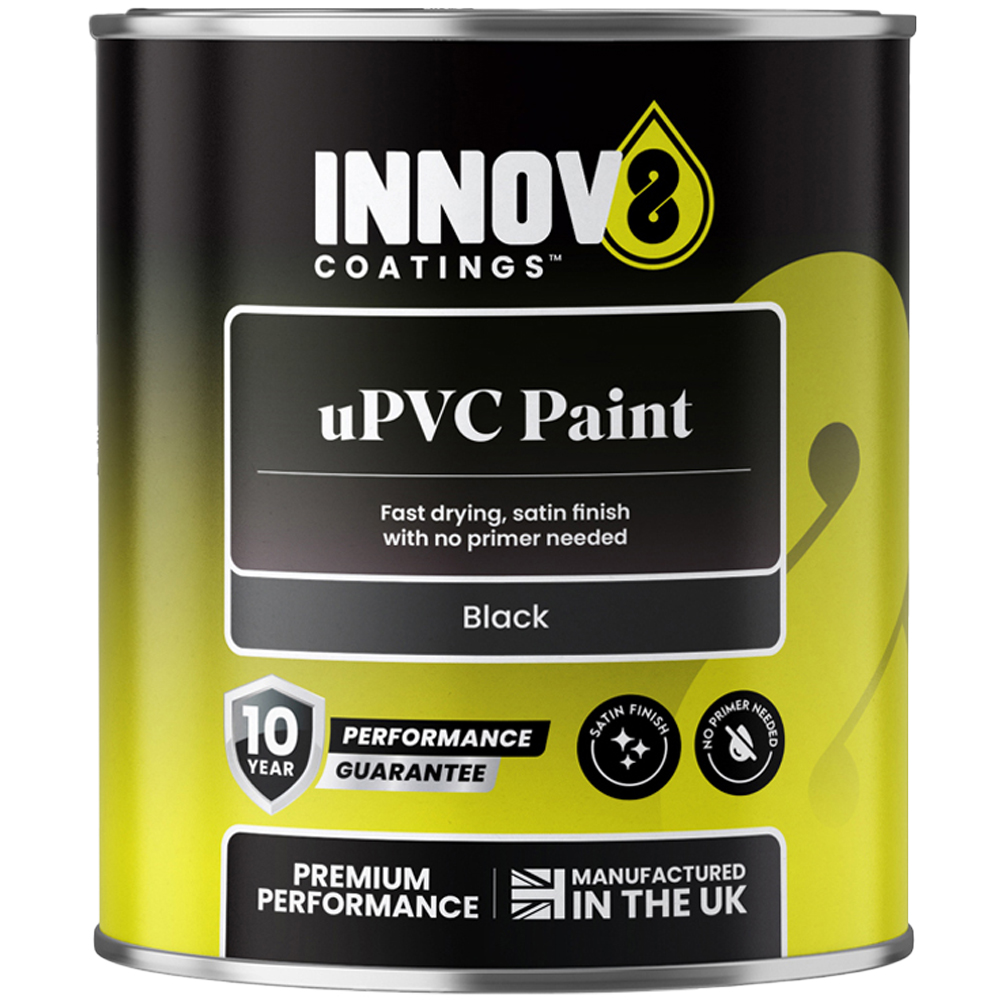 Innov8 Coatings Black Satin Finish uPVC Paint 750ml Image 2