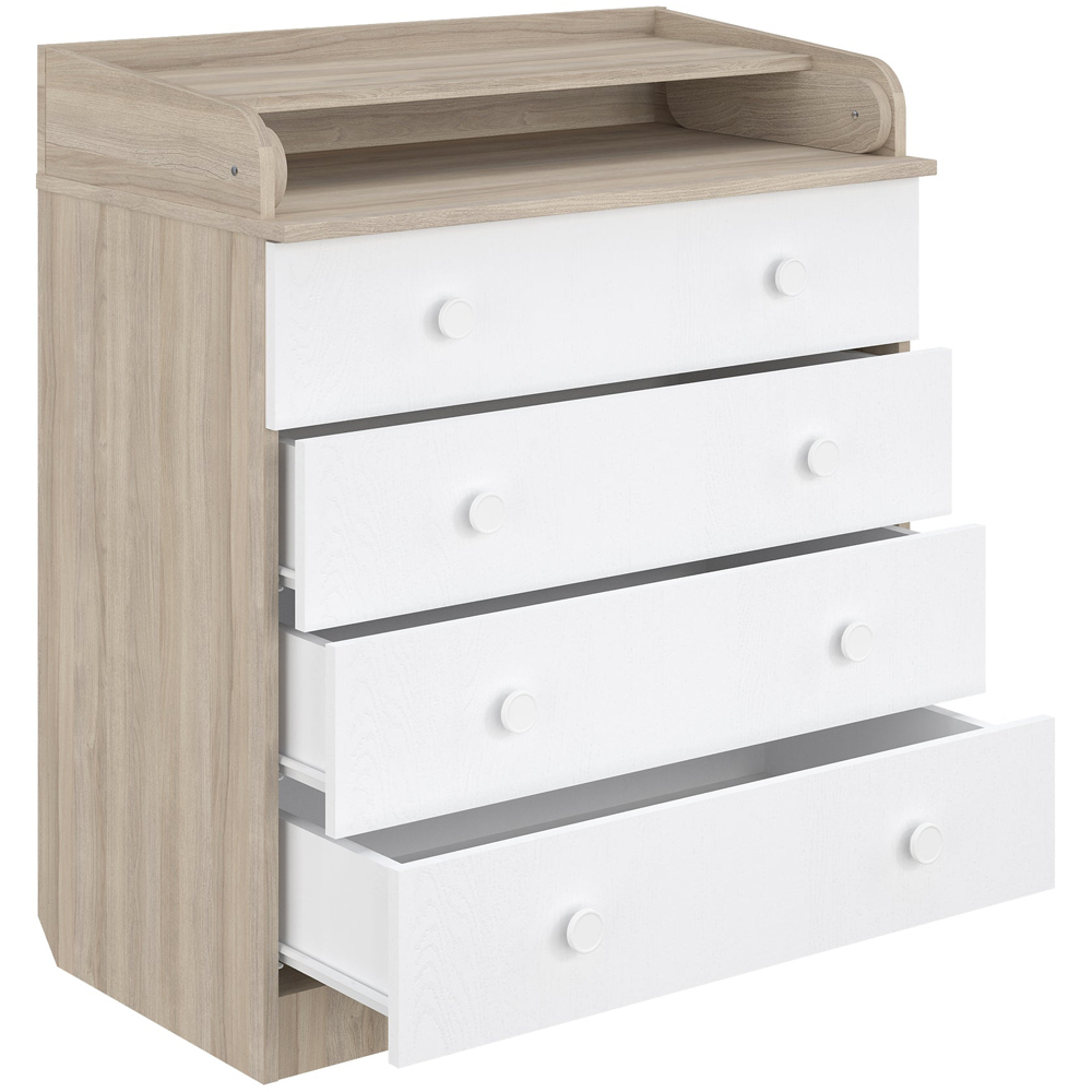 Shefa 800 4 Drawer Elm and White Kids Changing Dresser Image 4