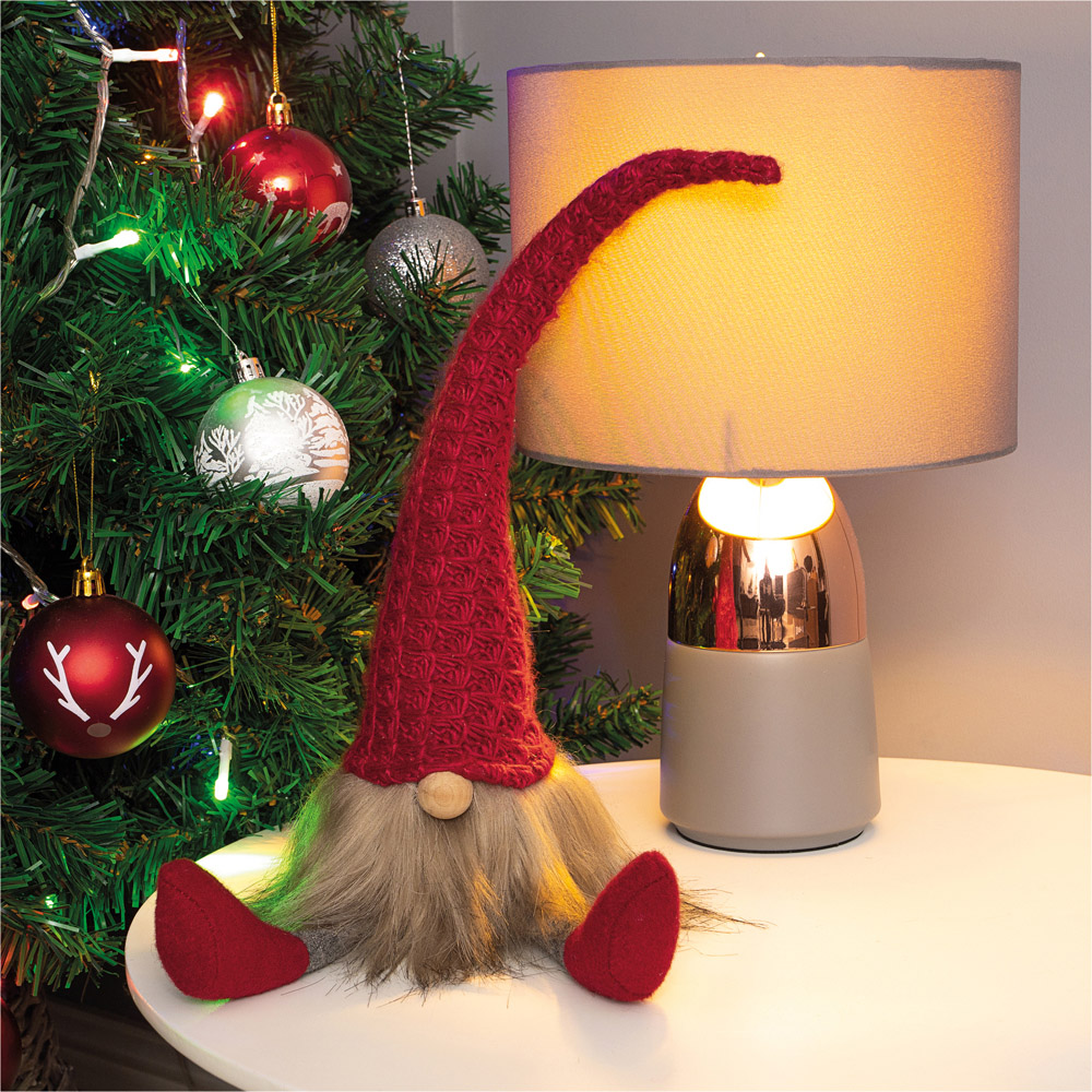 St Helens Red Hat Fabric Santa Gonk Christmas Decoration Image 5