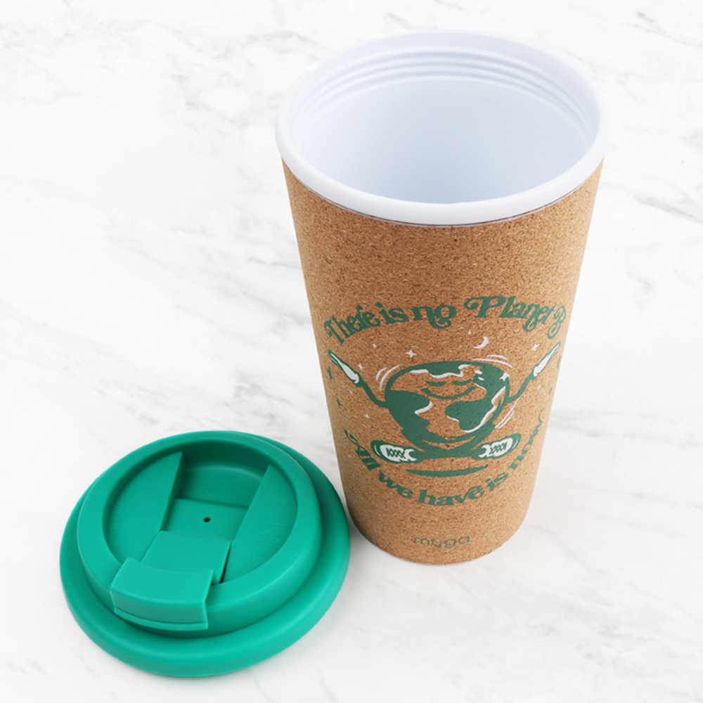  Myga Planet B Double Walled Cork Cup 450ml Image 3
