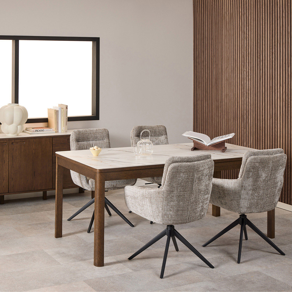 Florence Southampton 6 Seater Cream Ceramic Dining Table Image 8