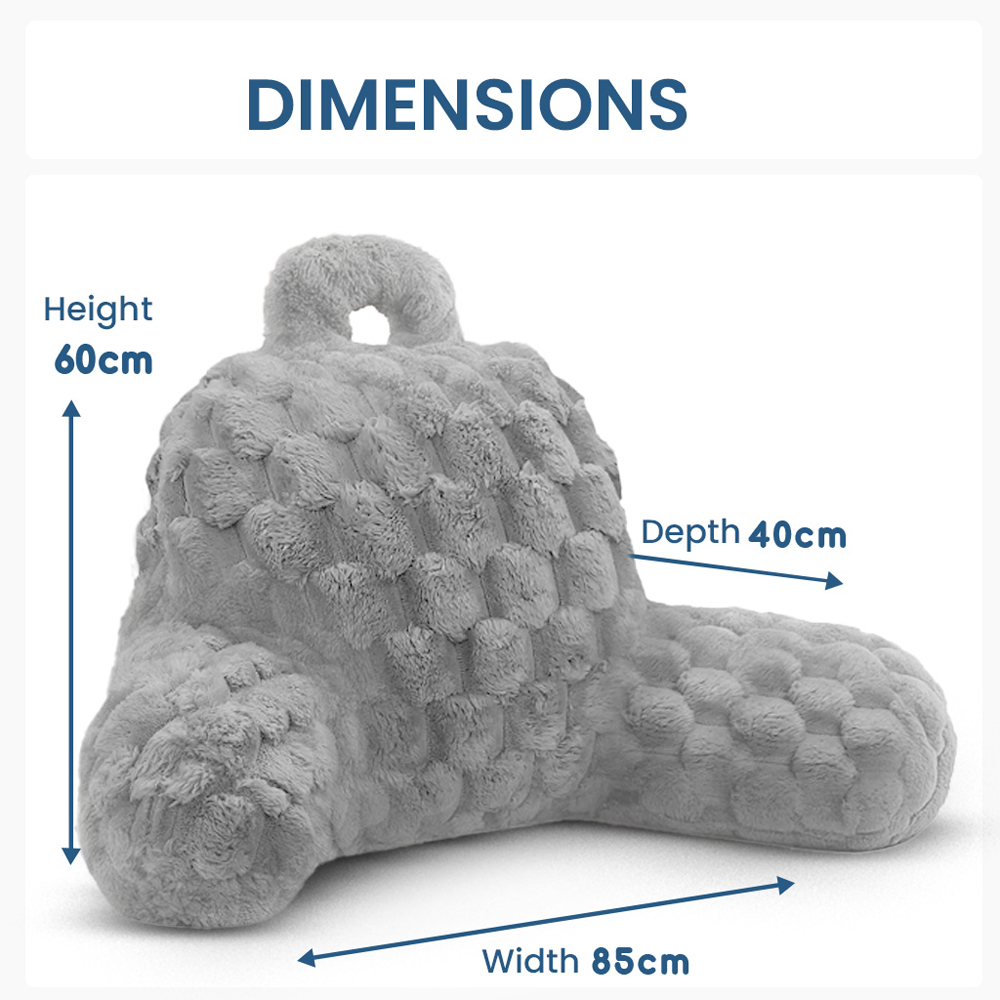 Velosso Silver Chunky Popcorn Back Pillow 65 x 55cm Image 5