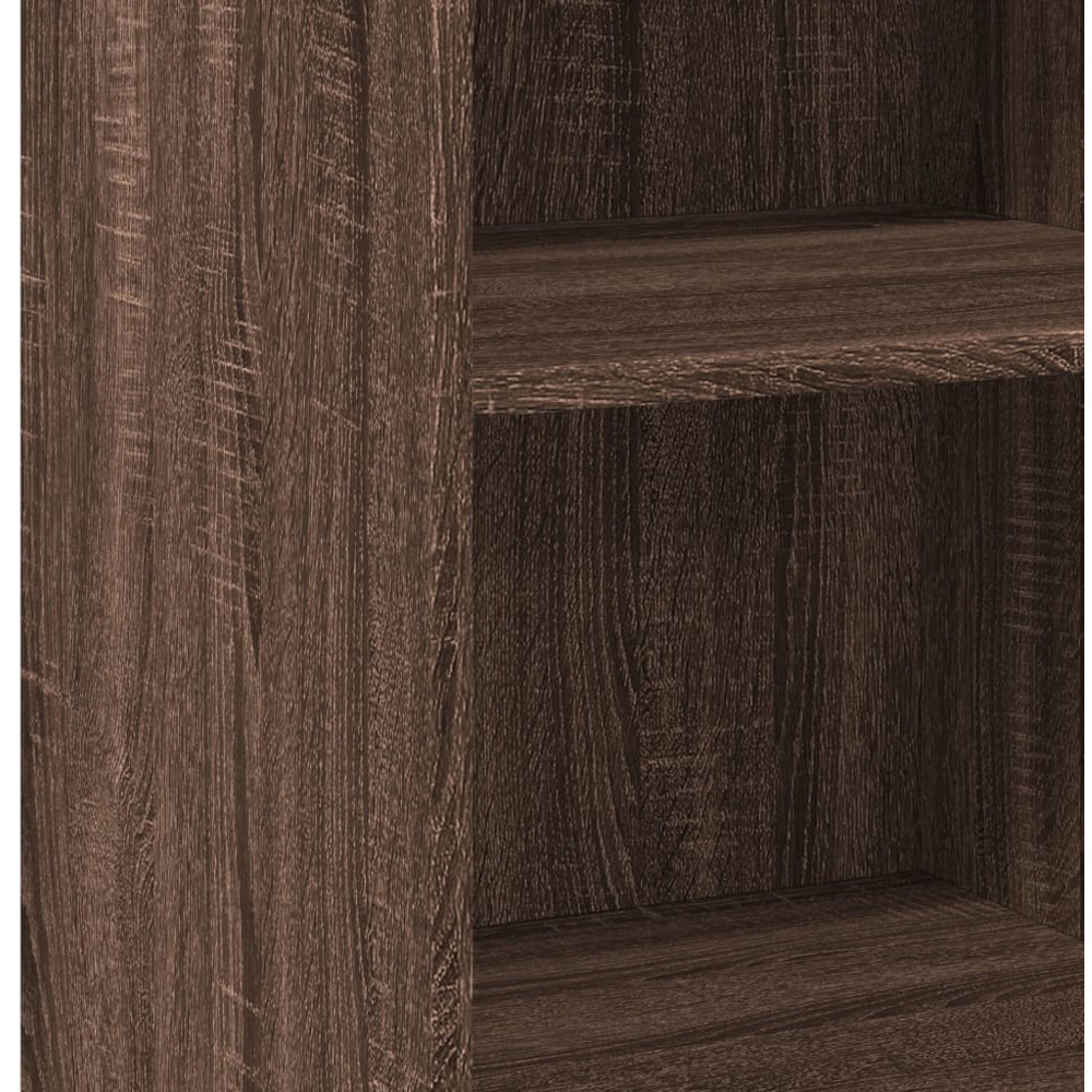 vidaXL 3 Shelf Brown Oak Sideboard Image 7