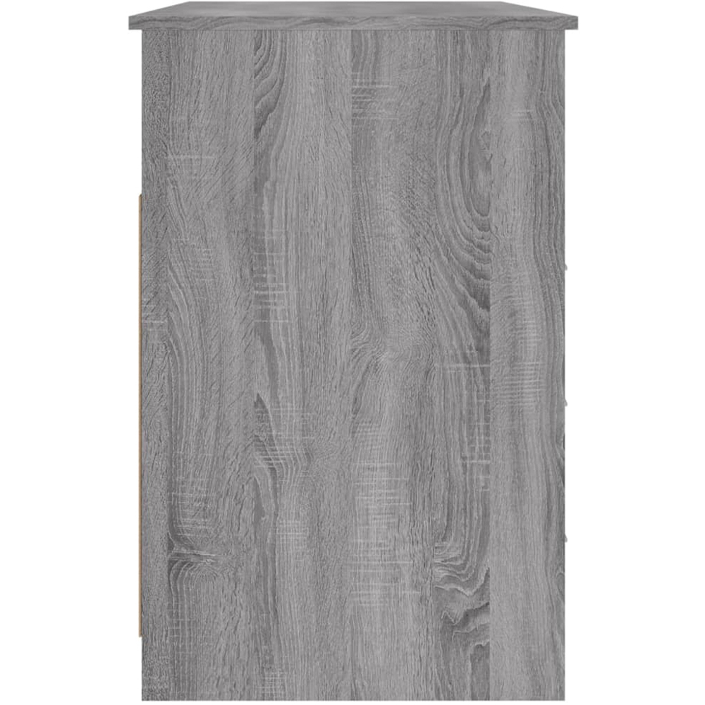vidaXL 3 Drawer Single Shelf Computer Desk Grey Sonoma Image 6