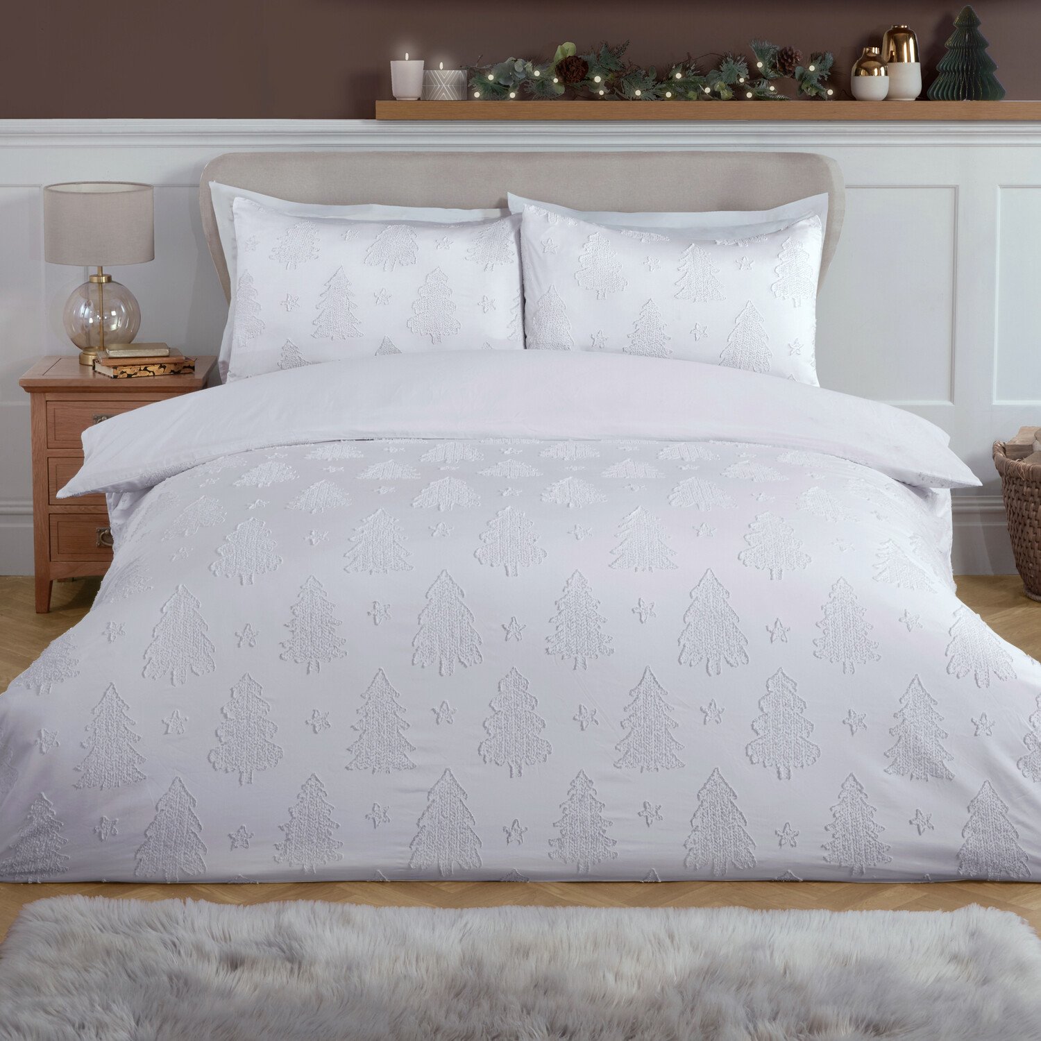 Enchanted Trees Duvet SetWhiteDouble Image 1