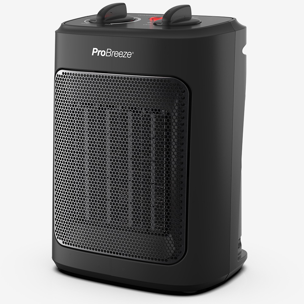 Pro Breeze Black Mini Ceramic Fan Heater 2000W Image 3