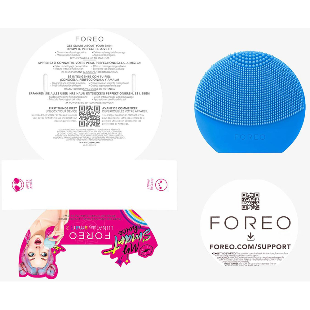 Foreo Luna Play Smart 2 Peek A Blue Facial Cleansing Brush Image 6