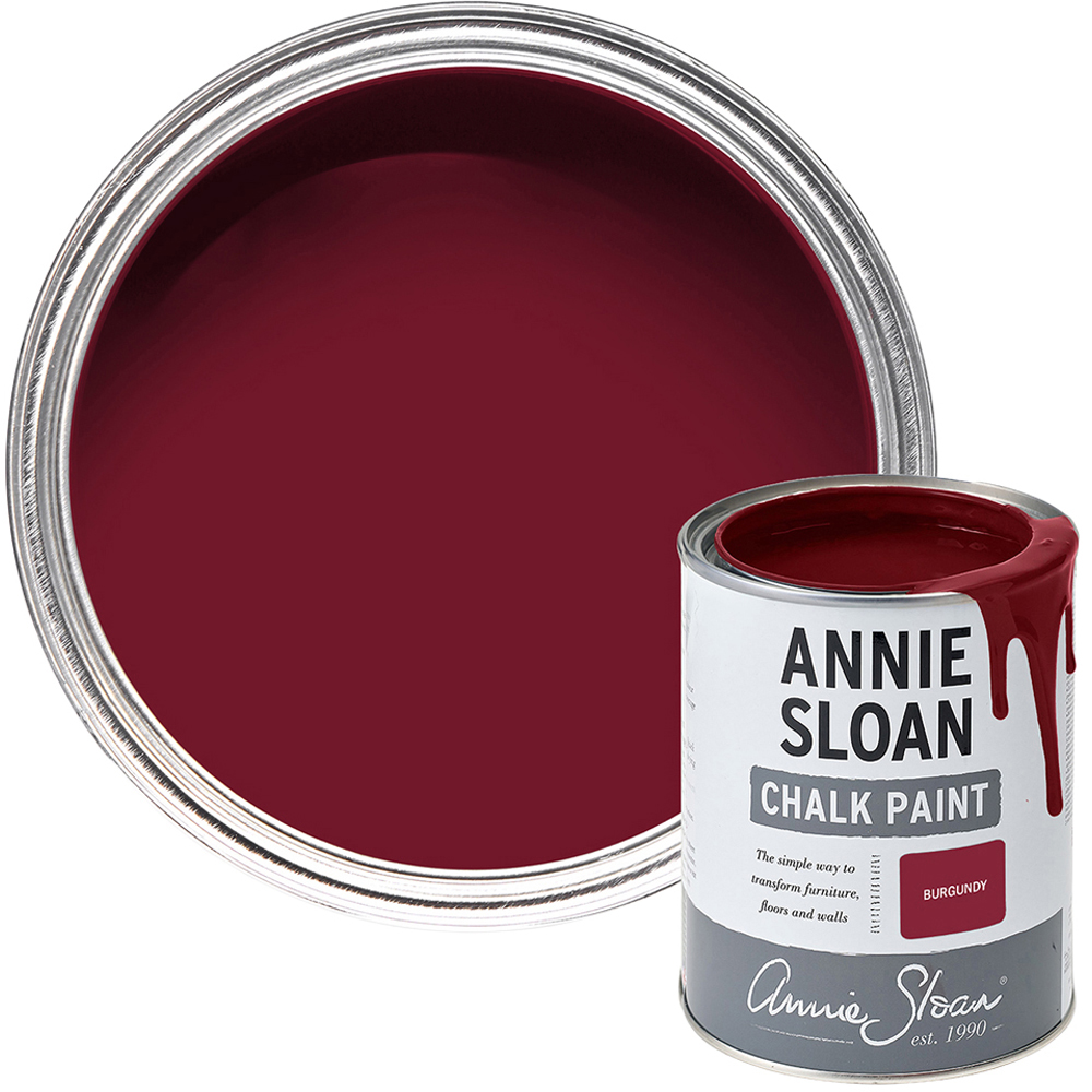 Annie Sloan Burgundy Matt Chalk Paint 1L Image 1