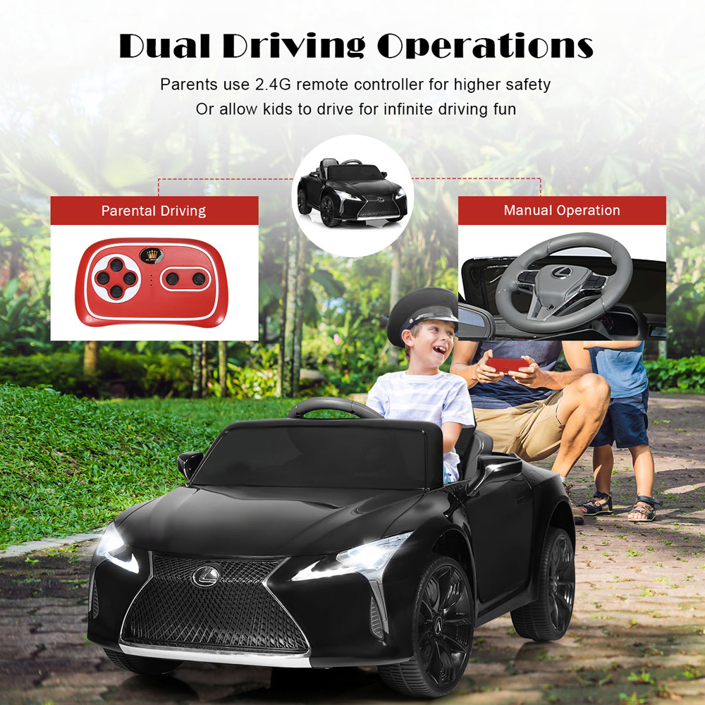 Costway Kids Black Lexus Official Licensed Ride On Car with Remote Image 5