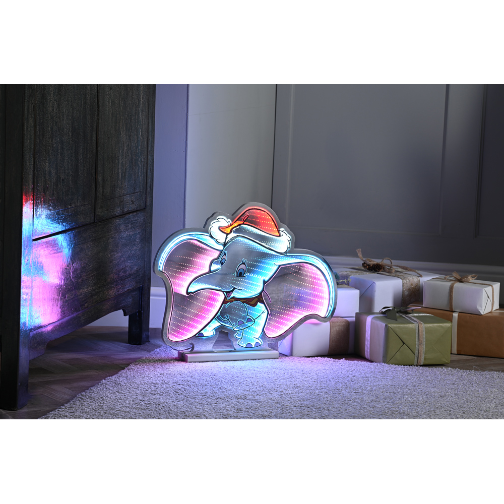 Festive Multicolour LED Dumbo Infinity Light Christmas Decoration 40cm Image 2