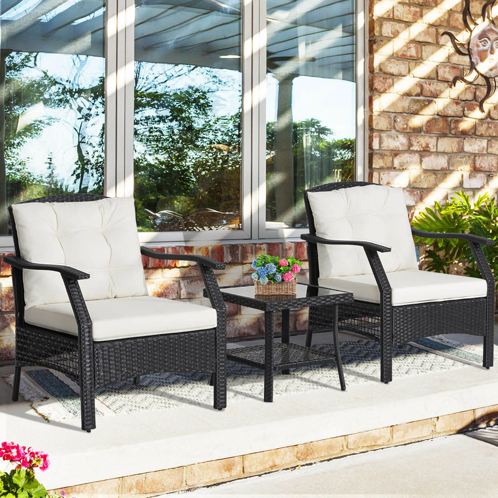 Costway 2 Seater Rattan Garden Lounge Set Image 3