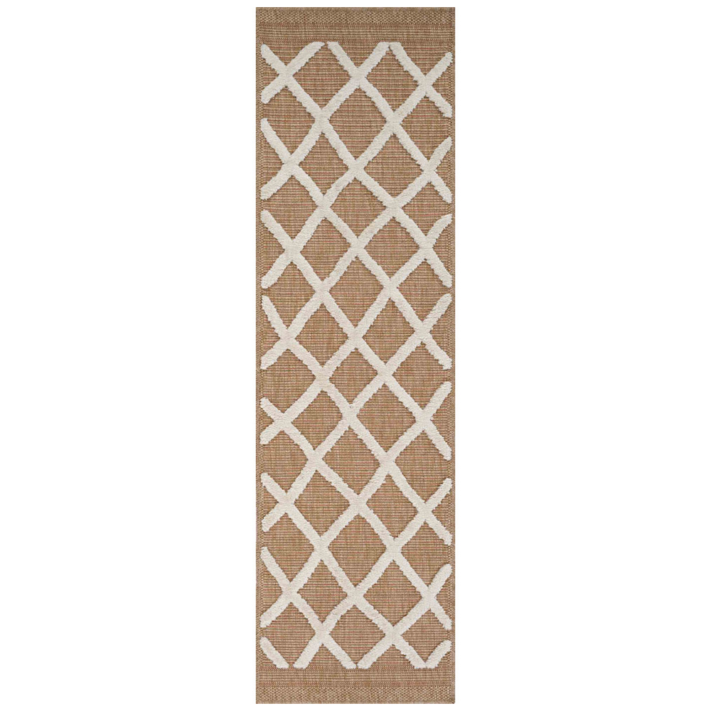 Desire Rugs Harper Cream Aztec Rug 60 x 220cm | Wilko