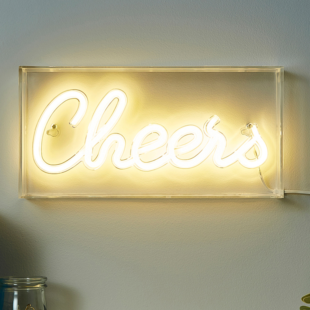 Glow Cheers Neon Acrylic Light Box Image 1