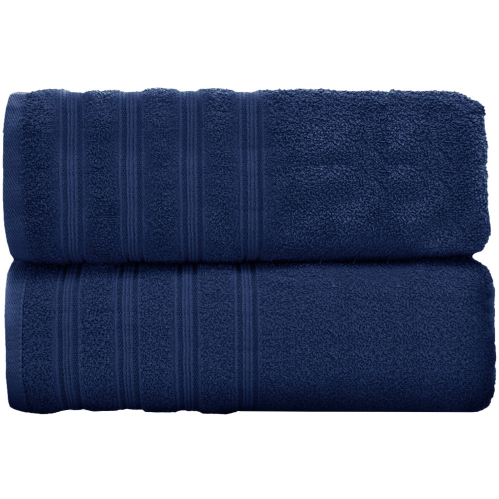 Velosso Hampi Cotton Navy Super Jumbo Sheet Set of 2 Image 1