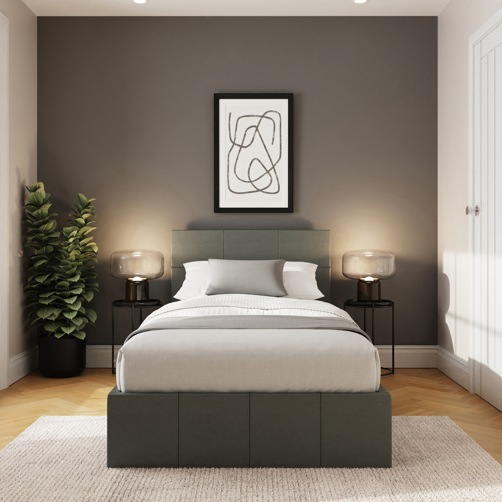 GFW Single Grey Side Lift Ottoman Bed Image 7