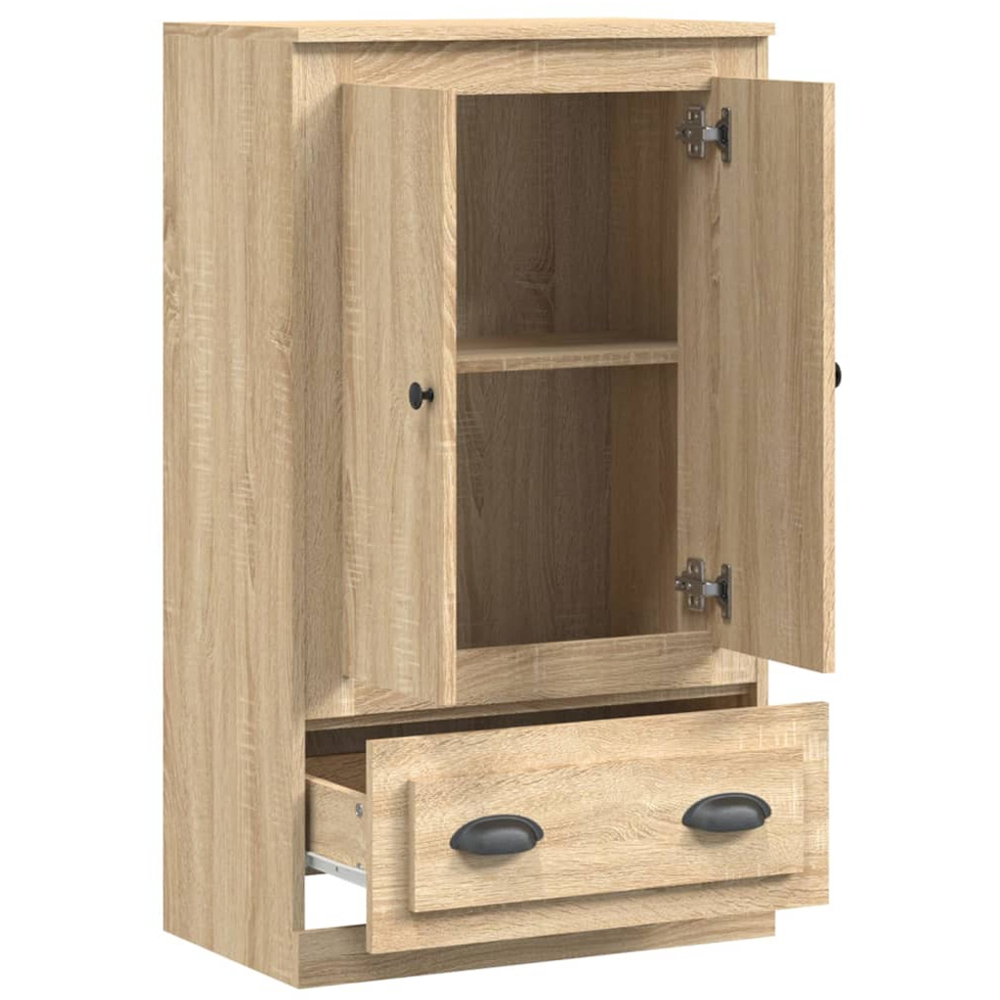 vidaXL 2 Door Single Drawer Sonoma Oak Highboard Image 7