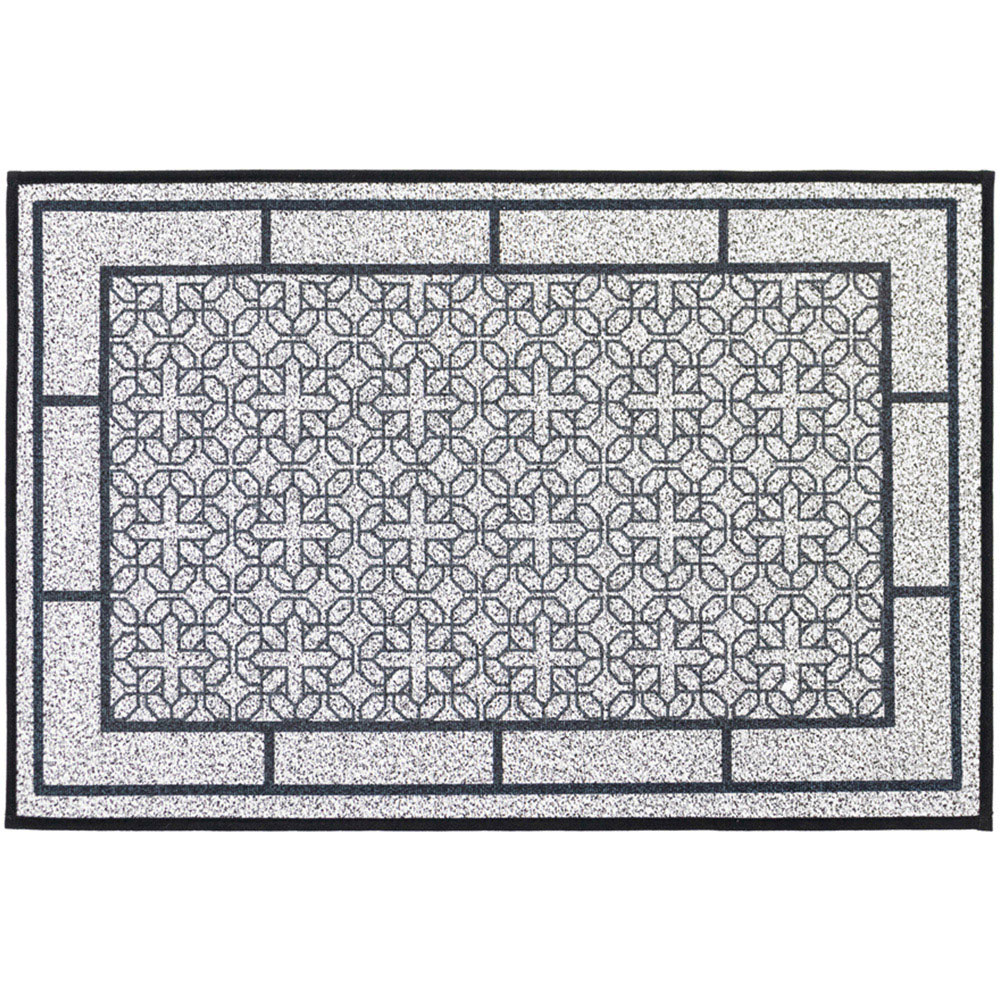 JVL Avanti Grey Rubber Backed Door Mat and Runner Set Image 4