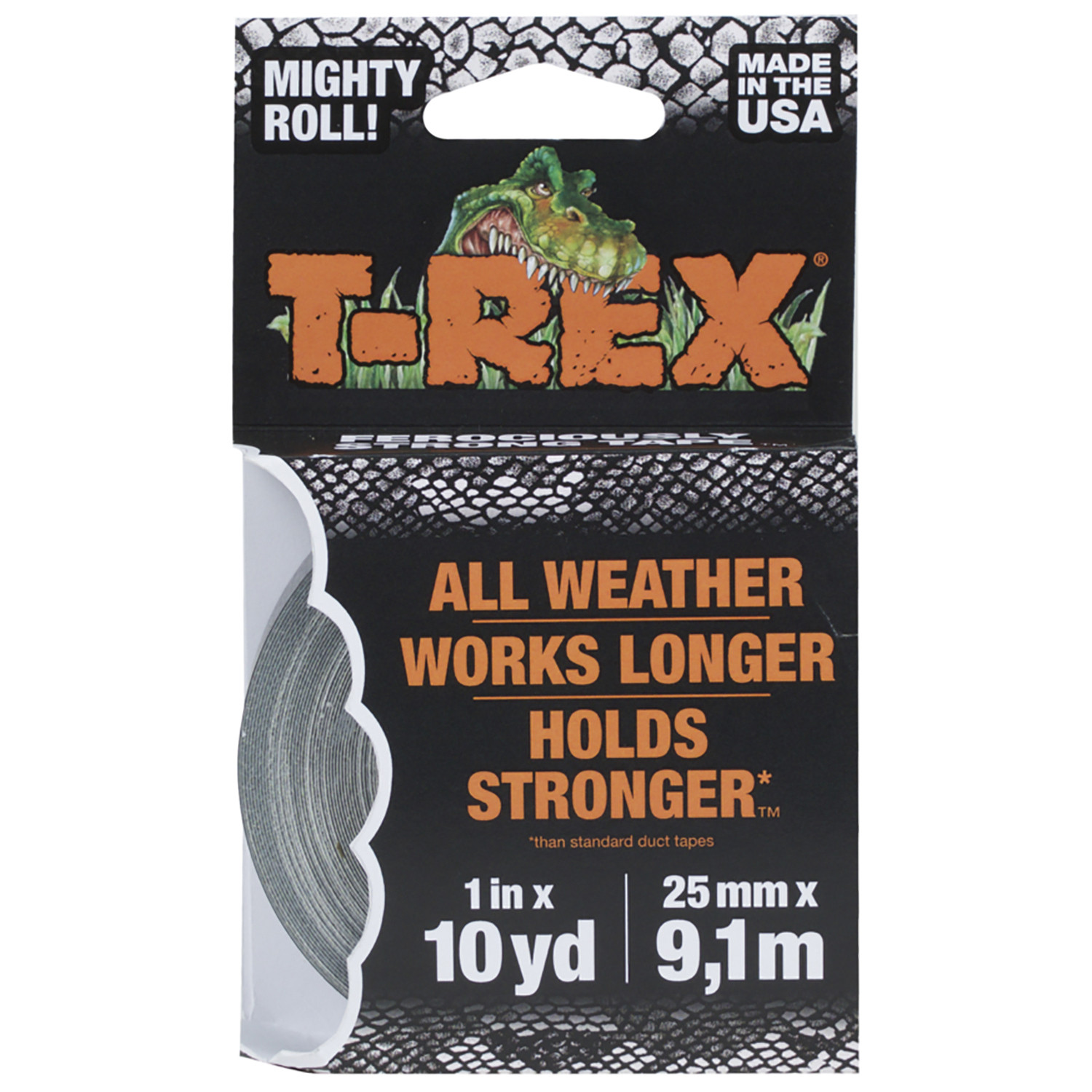 T Rex 25mm x 9.1m Black Tape Image 1