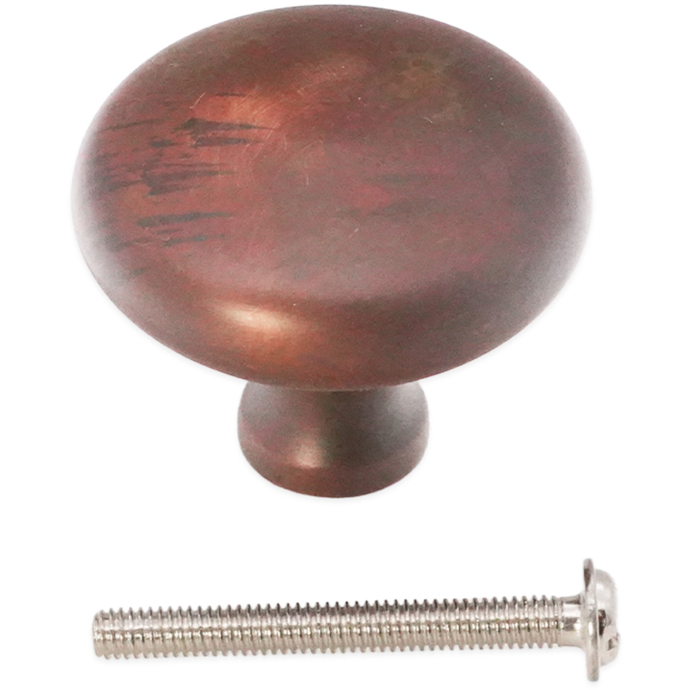 Spira Brass Mushroom Aged Bronze Large 38mm Cupboard Knob Image 4