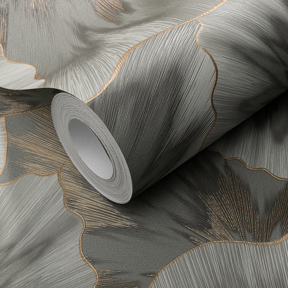 Erismann Bliss Luxurious Leaf Textured Green Vinyl Wallpaper Image 2